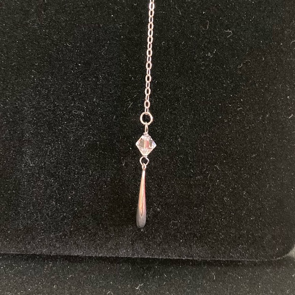 TOCARA BIANCA DiAmi Crystal & Sterling Silver 32” + 6” drop. - Picture 2 of 3